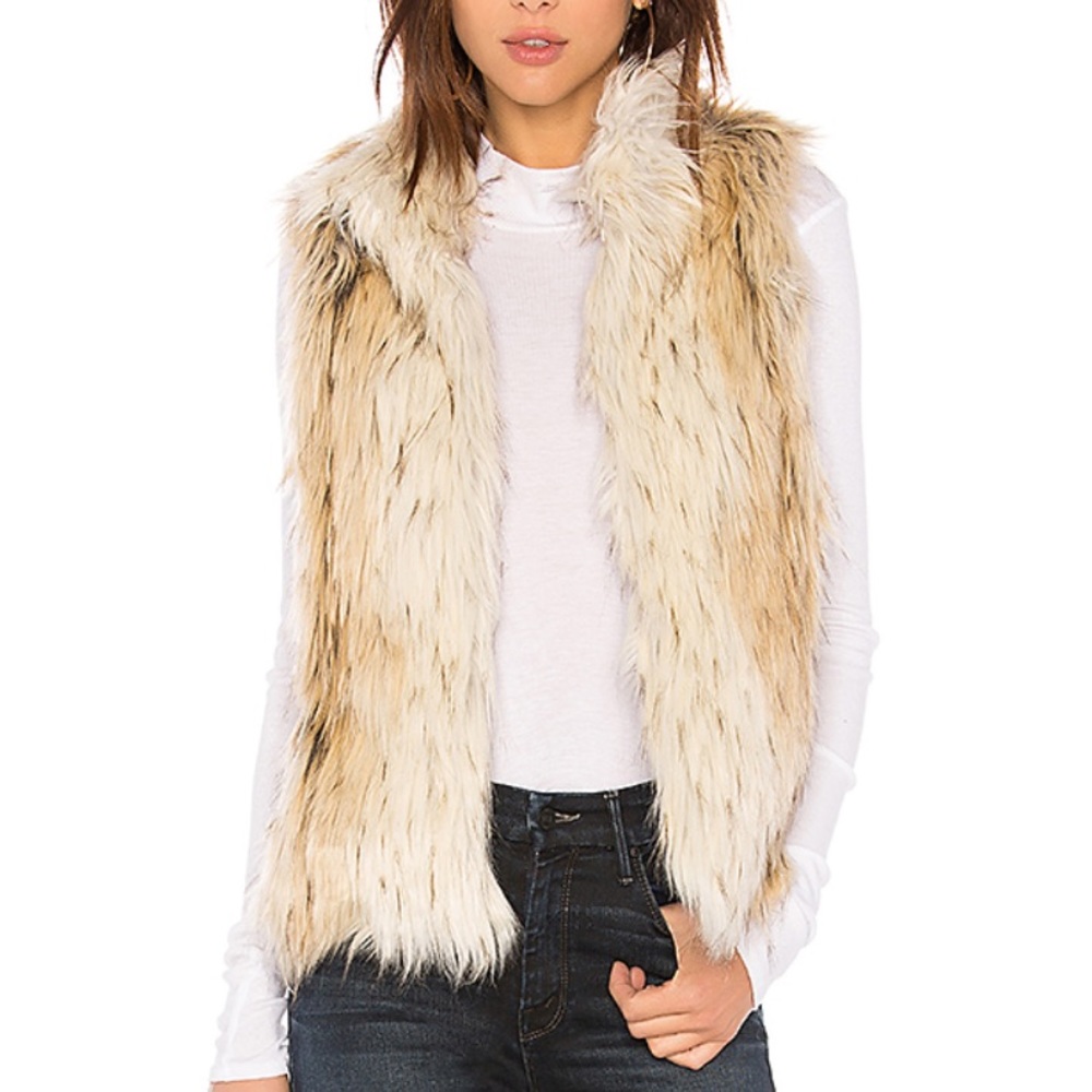 BB Dakota Elvan Faux Fur Vest | Size S